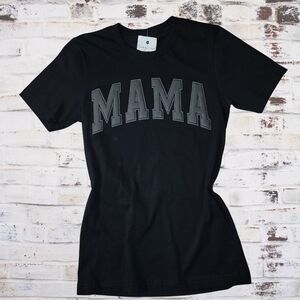 Mama puff print graphic tee, black ,Bella canvas